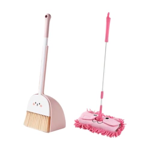Perfeclan Mini- und Kehrschaufel-Mopp-Set für Kinder, Kinder-Reinigungsset, niedliches kleines Haushaltshelfer-Set für Kleinkinder, Vorschulkinder von Perfeclan