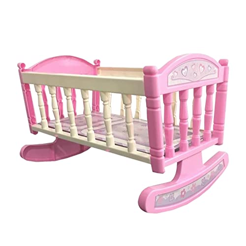 Perfeclan Miniatur Bett, Interaktives Spielzeug, DIY Zubehör, Puppenhausmöbel für Rollenspiele, Partys, Lernaktivitäten, Mädchen, Jungen von Perfeclan