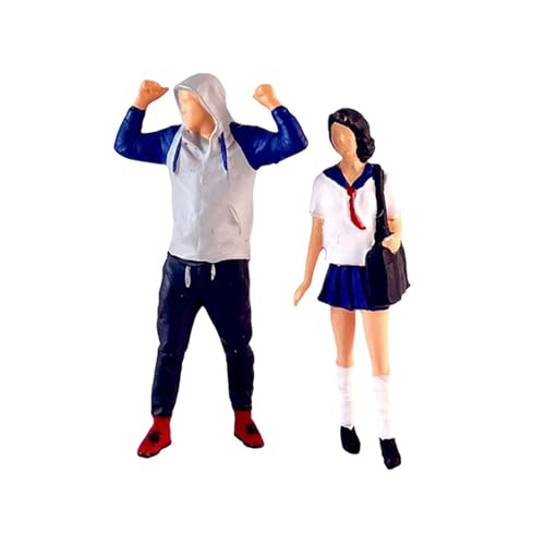 Perfeclan Miniatur-Diorama-Figuren für Jungen und Mädchen, Personenfiguren im Maßstab 1/64, Sammlerstücke, Sandtischfiguren für Diorama von Perfeclan