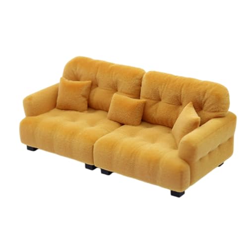 Perfeclan Miniatur-Puppenhaus-Sofa, beflockte Möbel, Ornament, Moderne DIY-Szene, Wohnzimmer, klassisches Miniatur-Spielzeug, Modell, Puppenhaus-Couch, 1 12 Braun Perfeclan Miniatur-Puppenhaus-Sofa, beflockte Möbel, Ornament, Moderne DIY-Szene, Wohnzimmer, klassisches Miniatur-Spielzeug, Modell, Puppenhaus-Couch, 1 12 Braun von Perfeclan