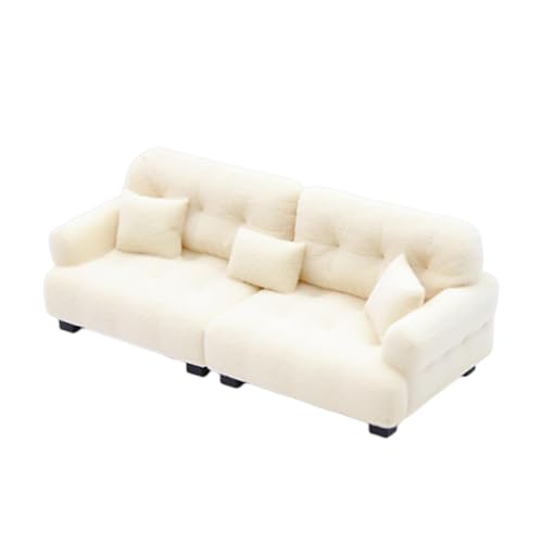 Perfeclan Miniatur-Puppenhaus-Sofa, beflockte Möbel, Ornament, Moderne DIY-Szene, Wohnzimmer, klassisches Miniatur-Spielzeug, Modell, Puppenhaus-Couch, 1 20 Beige Perfeclan Miniatur-Puppenhaus-Sofa, beflockte Möbel, Ornament, Moderne DIY-Szene, Wohnzimmer, klassisches Miniatur-Spielzeug, Modell, Puppenhaus-Couch, 1 20 Beige von Perfeclan