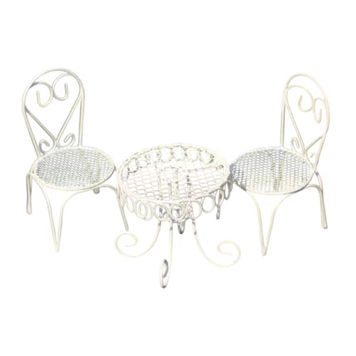 Perfeclan Miniatur-Puppenhausmöbel-Set, Puppenhauszubehör, Mini-Tisch und Stühle, modernes Sammlerstück, Ausstellungsstück, Kindergeschenk, Maßstab 1/12, Beige Perfeclan Miniatur-Puppenhausmöbel-Set, Puppenhauszubehör, Mini-Tisch und Stühle, modernes Sammlerstück, Ausstellungsstück, Kindergeschenk, Maßstab 1/12, Beige von Perfeclan