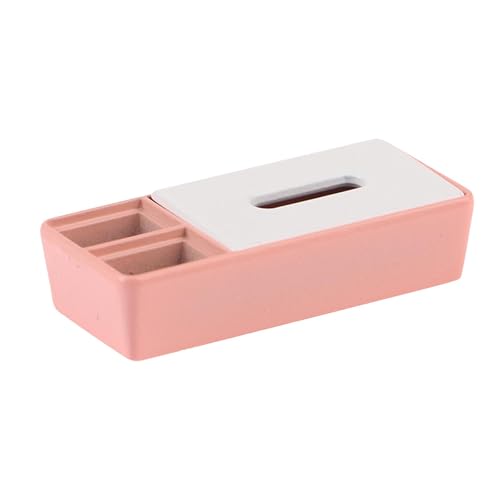 Perfeclan Miniatur-Taschentuchbox-Abdeckung für Puppenhaus, 1/12, Dekorationsartikel für DIY-Bastelornament, Puppenhauszubehör, Taschentuchhalter-Modell, Rosa von Perfeclan