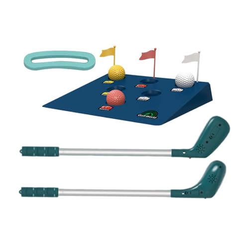 Perfeclan Minigolf-Spielzeug, Golfschläger-Set, Familienspiel, lustiges Lernspielzeug mit Schläger, Bällen, Flaggendekorationen, Indoor-Golf, Indoor-Spiele von Perfeclan