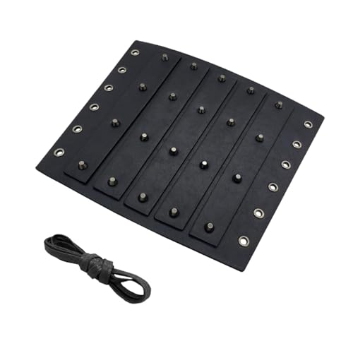 Perfeclan Mittelalterlicher Armschutz für Erwachsene, Gothic-Halloween-Armwickel, verstellbare Kordelarmschiene, Schwarz von Perfeclan