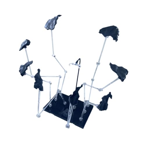 Perfeclan Modell-Actionfigurenständer mit Flying-Rock-Effekt-, Puppenmodellhalterung, leichtes, kreatives Dekofigurenzubehör, Grau Perfeclan Modell-Actionfigurenständer mit Flying-Rock-Effekt-, Puppenmodellhalterung, leichtes, kreatives Dekofigurenzubehör, Grau von Perfeclan