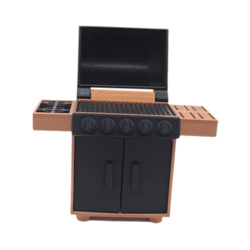 Perfeclan Modell Puppe Haus Möbel Ornament Kompakte Park Picknicks Dekoration BBQ Rack Modell für 1:12/20 BJD Puppe Teile ACCS, 9.3x3.6x10cm von Perfeclan