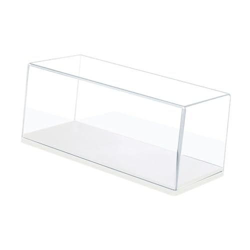 Perfeclan Modellauto-Vitrine, transparent, Maßstab 1:43, vielseitige Schutz- und Aufbewahrungsbox, Vitrine für Figuren, Modellfahrzeuge, Sammler, Weiße Basis Perfeclan Modellauto-Vitrine, transparent, Maßstab 1:43, vielseitige Schutz- und Aufbewahrungsbox, Vitrine für Figuren, Modellfahrzeuge, Sammler, Weiße Basis von Perfeclan