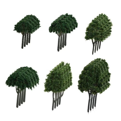 Perfeclan Modellbäume Skulptur grüne Bäume Fotografie Prop Layout Dekoration Diorama tun Spiel Spielzeug Miniaturbäume Szene Accessoire, 24 Stück von Perfeclan