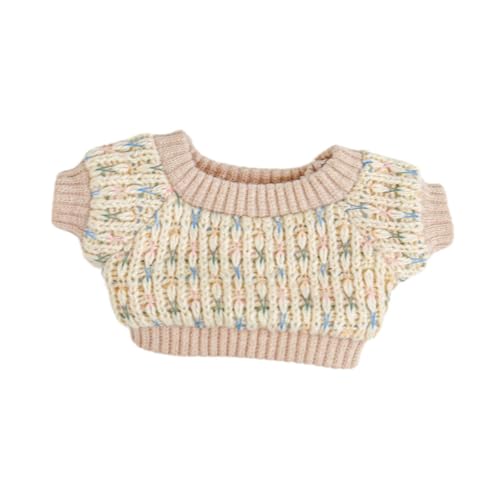 Perfeclan Modischer Puppenpullover, Kostümzubehör für kleine Mädchen, DIY-Plüschpuppenkleidung, Mädchenpuppenpullover für 6,69-Zoll-Puppe, Braun von Perfeclan