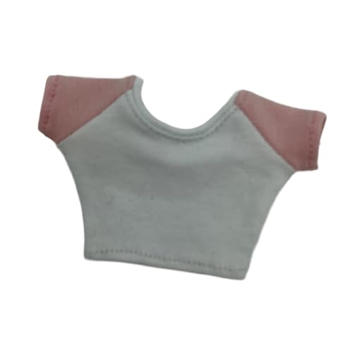 Perfeclan Modisches kurzärmliges T-Shirt im Maßstab 1/6, Miniatur-Kleidungsstück, handgefertigte Puppenkleidung für 12-Zoll-Puppenmodellfiguren, Ankleidezubehör, Rosa Perfeclan Modisches kurzärmliges T-Shirt im Maßstab 1/6, Miniatur-Kleidungsstück, handgefertigte Puppenkleidung für 12-Zoll-Puppenmodellfiguren, Ankleidezubehör, Rosa von Perfeclan