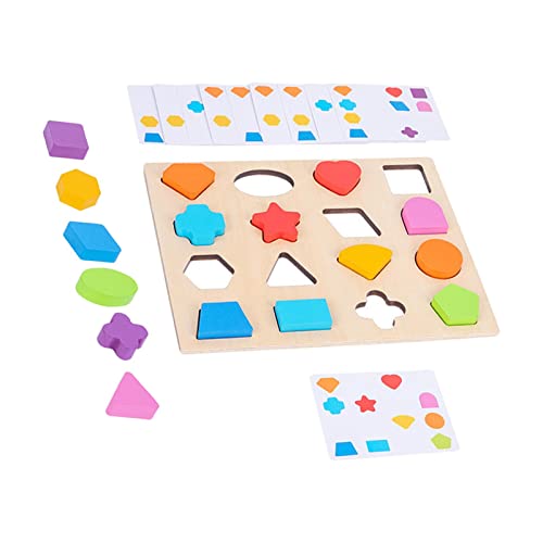 Perfeclan Montessori-Spielzeug, Lernspielzeug, Holzpuzzle, Spielzeug, Form, Farbe, Sortierung, Denkaufgaben für Vorschulaktivitäten, Kleinkinder, 3, 4, 5, 6 Perfeclan Montessori-Spielzeug, Lernspielzeug, Holzpuzzle, Spielzeug, Form, Farbe, Sortierung, Denkaufgaben für Vorschulaktivitäten, Kleinkinder, 3, 4, 5, 6 von Perfeclan