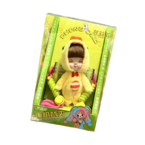 Perfeclan Niedlicher Puppen-Schlafsack, Puppen-Mobile-Clip-Zubehör, Geschenk, Ornament, Trendiger Kinder-Rucksack für Couch, Auto, Wohnzimmer, Kleine Gelbe Ente von Perfeclan