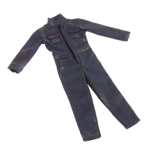 Perfeclan Overall im Maßstab 1:12, Kleidung für Männer, modische Puppendekoration, Cosplay-Puppenkleidung für 15,2 cm große männliche Actionfiguren zum Sammeln, Blau Perfeclan Overall im Maßstab 1:12, Kleidung für Männer, modische Puppendekoration, Cosplay-Puppenkleidung für 15,2 cm große männliche Actionfiguren zum Sammeln, Blau von Perfeclan