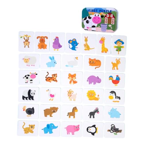 Perfeclan Passendes Puzzlespiel, Lernspielzeug, tragbar, für Jungen und Mädchen im Vorschulalter, Lernen kognitiver Fähigkeiten, passende Karten, Bauernhoftier Puzzle Perfeclan Passendes Puzzlespiel, Lernspielzeug, tragbar, für Jungen und Mädchen im Vorschulalter, Lernen kognitiver Fähigkeiten, passende Karten, Bauernhoftier Puzzle von Perfeclan