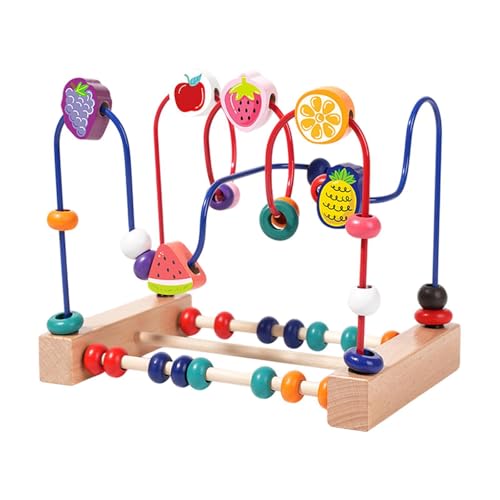 Perfeclan Perlenlabyrinth-Spielzeug, Perlenroller ab 3 Jahren, räumliches Denken für Babys, Geschenk für Kinder, Jungen und Mädchen, Zählen, Vorschule, von Perfeclan