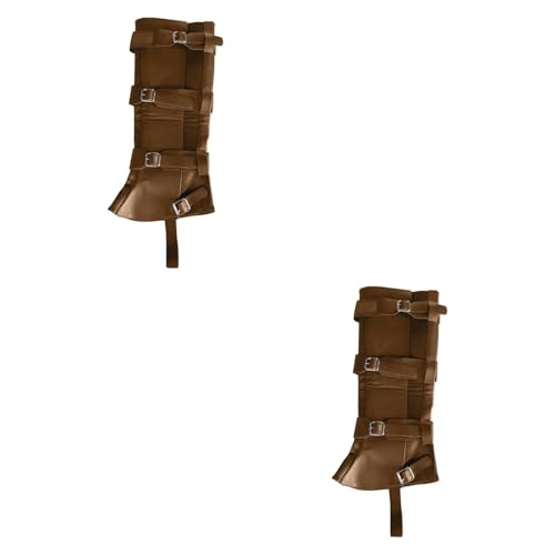 Perfeclan Piraten-Stiefel-Überzieher, Überzieher für Stiefel, neuartig, mittelalterliche für Halloween, Braun Perfeclan Piraten-Stiefel-Überzieher, Überzieher für Stiefel, neuartig, mittelalterliche für Halloween, Braun von Perfeclan