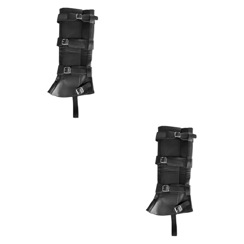 Perfeclan Piraten-Stiefel-Überzieher, Überzieher für Stiefel, neuartig, mittelalterliche für Halloween, Schwarz Perfeclan Piraten-Stiefel-Überzieher, Überzieher für Stiefel, neuartig, mittelalterliche für Halloween, Schwarz von Perfeclan