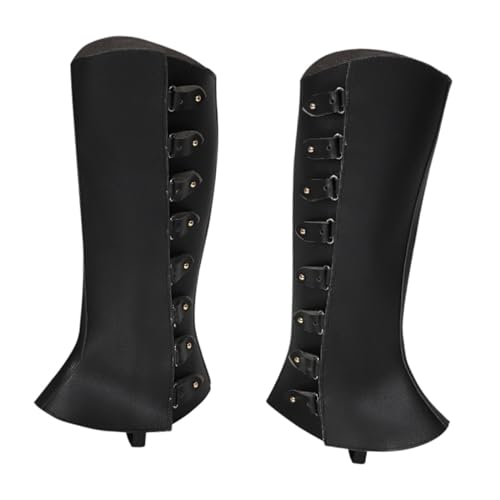 Perfeclan Piratenstiefel-Überzüge, PU-Beinschützer für Halloween, Outdoor-Festival, Cosplay, Schwarz Perfeclan Piratenstiefel-Überzüge, PU-Beinschützer für Halloween, Outdoor-Festival, Cosplay, Schwarz von Perfeclan