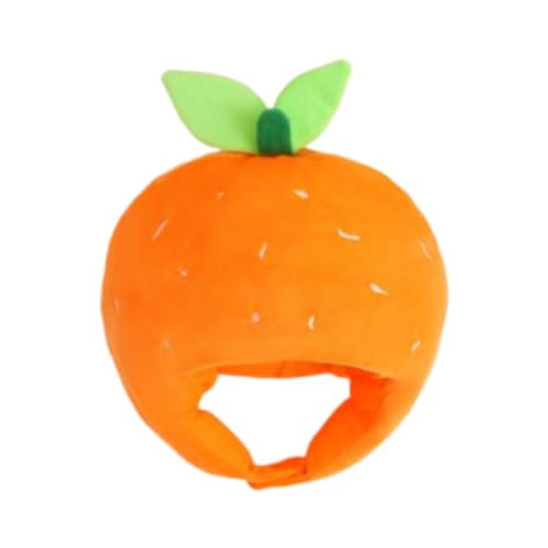 Perfeclan Plüsch Orange Hut Warme Obst Kopfbedeckung für Graduierung Geburtstag Party Festival von Perfeclan
