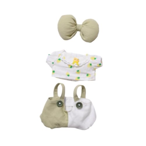 Perfeclan Plüsch-Puppenkleidung, Mini-Kleidung, bequemes Cartoon-Dekorationszubehör mit Schleife, lebendiger Kostümanzug, Hosen-Set, Geschenk für kleine Mädchen, Grünes Set Perfeclan Plüsch-Puppenkleidung, Mini-Kleidung, bequemes Cartoon-Dekorationszubehör mit Schleife, lebendiger Kostümanzug, Hosen-Set, Geschenk für kleine Mädchen, Grünes Set von Perfeclan