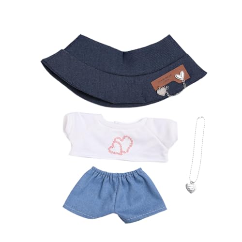 Perfeclan Plüschpuppenanzug Kostüme Dekor Ersatzpuppen -Outfit Top und Hosen für 38 cm Puppen DIY Crafting Children's Day Geschenk, Style B Perfeclan Plüschpuppenanzug Kostüme Dekor Ersatzpuppen -Outfit Top und Hosen für 38 cm Puppen DIY Crafting Children's Day Geschenk, Style B von Perfeclan