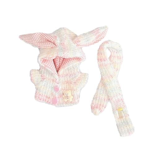 Perfeclan Plüschpuppenkleidung für 15 cm bis 17 cm große Puppen, Puppenkleidung, Kapuzenpullover mit Schal, modisches Plüschpuppenzubehör, süßes Puppenkostüm, Bunt Perfeclan Plüschpuppenkleidung für 15 cm bis 17 cm große Puppen, Puppenkleidung, Kapuzenpullover mit Schal, modisches Plüschpuppenzubehör, süßes Puppenkostüm, Bunt von Perfeclan