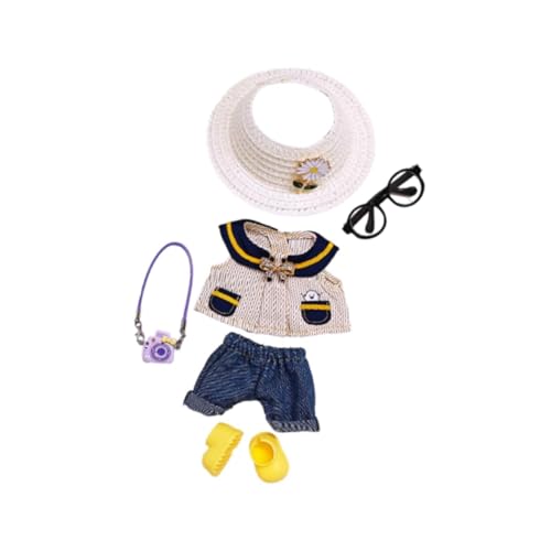 Perfeclan Plüschpuppenkleidung mit Hut und Brille, dekoratives, bequemes Puppenzubehör, Lila Kamera Perfeclan Plüschpuppenkleidung mit Hut und Brille, dekoratives, bequemes Puppenzubehör, Lila Kamera von Perfeclan