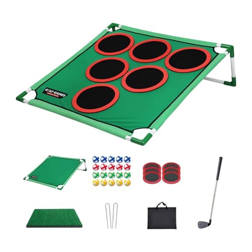 Perfeclan Pong Golf Game Set, Trainingstraining Tool Umfasst Golfbälle Und Eine Tragbare Tasche für 3 4 5 Jährige Im Alter von 6 Jahren, Einzelregal von Perfeclan