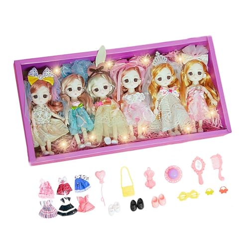 Perfeclan Prinzessinnen Figuren Set für Kinder, Puppenhaus Zubehör, 15 cm, 6 Stück Perfeclan Prinzessinnen Figuren Set für Kinder, Puppenhaus Zubehör, 15 cm, 6 Stück von Perfeclan