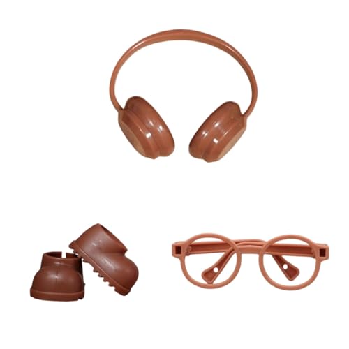 Perfeclan Puppen-Regenstiefel-Zubehör, Elegante Foto-Requisiten, Kostüme, DIY-Puppenschuhe mit Kopfhörern und Brille für 6,69 Zoll, Braun Perfeclan Puppen-Regenstiefel-Zubehör, Elegante Foto-Requisiten, Kostüme, DIY-Puppenschuhe mit Kopfhörern und Brille für 6,69 Zoll, Braun von Perfeclan