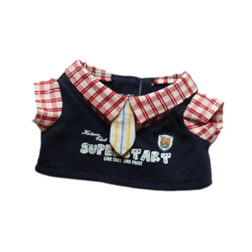 Perfeclan Puppen-T-Shirt, Miniatur-Kleidungszubehör, handgefertigte Kleidung für 17 cm Puppen, Neujahrsgeschenke Perfeclan Puppen-T-Shirt, Miniatur-Kleidungszubehör, handgefertigte Kleidung für 17 cm Puppen, Neujahrsgeschenke von Perfeclan