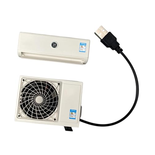 Perfeclan Puppenhaus-Kollektionen 1/14 USB-Miniatur-Klimaanlagenmodell Winzige Simulations-Klimaanlagenspielzeug DIY-Lebensszenenspielzeug, Keine Klammer Perfeclan Puppenhaus-Kollektionen 1/14 USB-Miniatur-Klimaanlagenmodell Winzige Simulations-Klimaanlagenspielzeug DIY-Lebensszenenspielzeug, Keine Klammer von Perfeclan