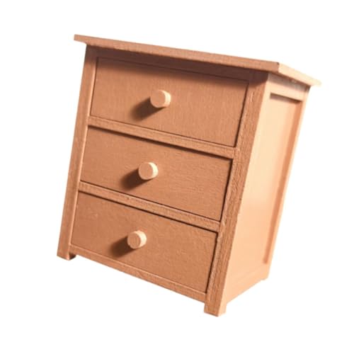 Perfeclan Puppenhaus-Miniaturschrank mit 3 Schubladen, Modellspielzeug, realistisch, Szenenzubehör, Holzmöbel für Rollenspiel-Schlafzimmer Perfeclan Puppenhaus-Miniaturschrank mit 3 Schubladen, Modellspielzeug, realistisch, Szenenzubehör, Holzmöbel für Rollenspiel-Schlafzimmer von Perfeclan