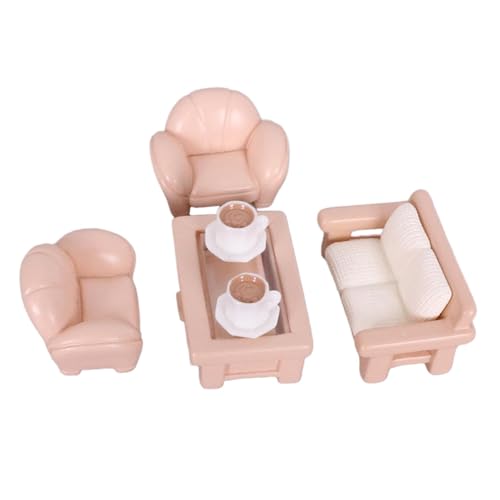 Perfeclan Puppenhaus-Möbelset, Miniatur-Sofa, Teetisch, Spielzeug, Szenen-Requisiten, Spielhaus-Zubehör, Simulation, Hobby-Basteln für Kleinkinder ab 3 Jahren, 6 Stück Perfeclan Puppenhaus-Möbelset, Miniatur-Sofa, Teetisch, Spielzeug, Szenen-Requisiten, Spielhaus-Zubehör, Simulation, Hobby-Basteln für Kleinkinder ab 3 Jahren, 6 Stück von Perfeclan