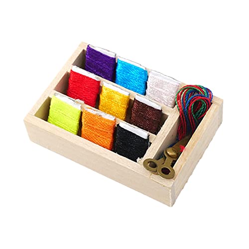Perfeclan -Puppenhaus-Näh-Handset Box Modell Spielzeug Wohnzimmer Lebensszene Möbel Micro Landschaft 1/12 Dekoration Landschaft liefert von Perfeclan