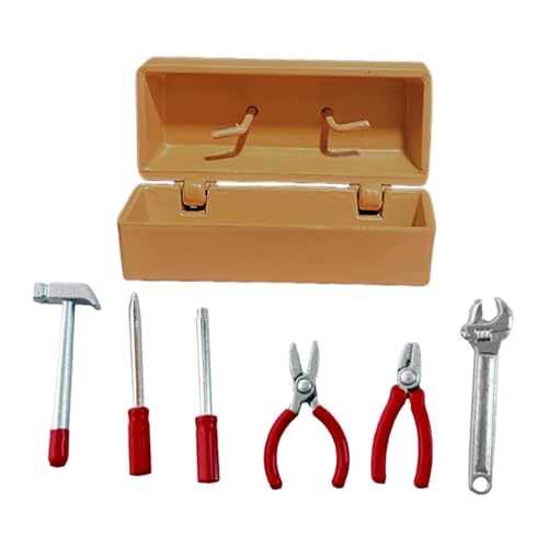 Perfeclan Puppenhaus Reparatur Werkzeuge Box Mini DIY Werkzeuge Fall Handwerk Sammlungen Simulierte, Gelbes Gehäuse Perfeclan Puppenhaus Reparatur Werkzeuge Box Mini DIY Werkzeuge Fall Handwerk Sammlungen Simulierte, Gelbes Gehäuse von Perfeclan