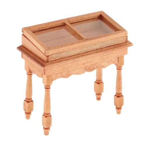 Perfeclan Puppenhaus-Vitrine im Maßstab 1:12, Puppenhausmöbel für Kinder, Spielzeug, Miniatur-Schmuck-Vitrine für DIY-Szenen, Holz Perfeclan Puppenhaus-Vitrine im Maßstab 1:12, Puppenhausmöbel für Kinder, Spielzeug, Miniatur-Schmuck-Vitrine für DIY-Szenen, Holz von Perfeclan