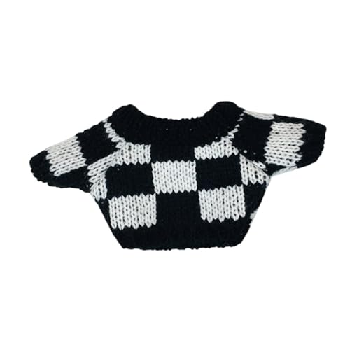 Perfeclan Puppenkleiderpullover für 20 cm Puppen, DIY -Sammlerweichdekor, Geburtstagsgeschenk, Kleideroutfits Strickkleidung, Schwarz-Weiss Perfeclan Puppenkleiderpullover für 20 cm Puppen, DIY -Sammlerweichdekor, Geburtstagsgeschenk, Kleideroutfits Strickkleidung, Schwarz-Weiss von Perfeclan