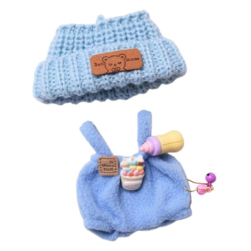 Perfeclan Puppenoverall, Puppenhose, pädagogische Geburtstagsgeschenke, DIY-Zubehör, Koordination, Mode, Anzieh-Puppen-Outfits für 17 cm große Puppen, Blau mit Hut Perfeclan Puppenoverall, Puppenhose, pädagogische Geburtstagsgeschenke, DIY-Zubehör, Koordination, Mode, Anzieh-Puppen-Outfits für 17 cm große Puppen, Blau mit Hut von Perfeclan