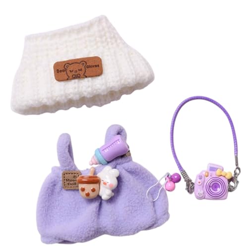 Perfeclan Puppenoverall, Puppenhose, pädagogische Geburtstagsgeschenke, DIY-Zubehör, Koordination, Mode, Anzieh-Puppen-Outfits für 17 cm große Puppen, Hosen-Hut-Kamera Perfeclan Puppenoverall, Puppenhose, pädagogische Geburtstagsgeschenke, DIY-Zubehör, Koordination, Mode, Anzieh-Puppen-Outfits für 17 cm große Puppen, Hosen-Hut-Kamera von Perfeclan