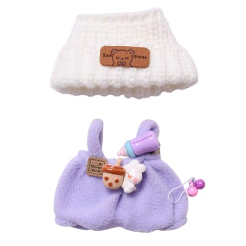 Perfeclan Puppenoverall, Puppenhose, pädagogische Geburtstagsgeschenke, DIY-Zubehör, Koordination, Mode, Anzieh-Puppen-Outfits für 17 cm große Puppen, Lila mit Hut Perfeclan Puppenoverall, Puppenhose, pädagogische Geburtstagsgeschenke, DIY-Zubehör, Koordination, Mode, Anzieh-Puppen-Outfits für 17 cm große Puppen, Lila mit Hut von Perfeclan
