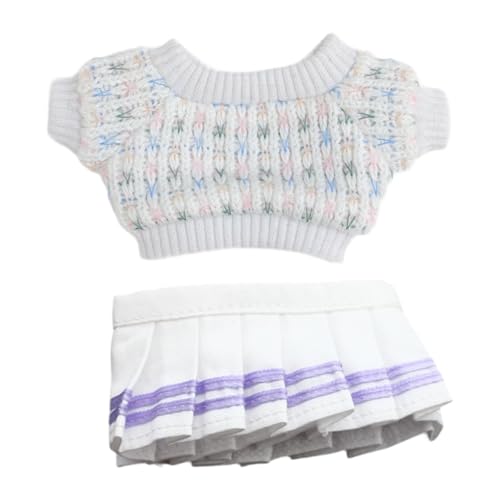 Perfeclan Puppenpullover und kurzer Rockanzug, Kostümzubehör, stilvolle süße Puppenkleidung für 15-cm-Puppen, Geburtstagsgeschenke, Kindergeschenke, Violettes Rockset Perfeclan Puppenpullover und kurzer Rockanzug, Kostümzubehör, stilvolle süße Puppenkleidung für 15-cm-Puppen, Geburtstagsgeschenke, Kindergeschenke, Violettes Rockset von Perfeclan