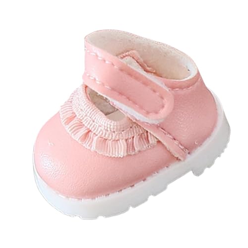 Perfeclan Puppenschuhe, handgefertigt, Modell, süß, Dekoration, pädagogisch, Miniaturspielzeug, Kostümzubehör für 17 cm große Puppen, Anhänger, Puppen, Rosa Perfeclan Puppenschuhe, handgefertigt, Modell, süß, Dekoration, pädagogisch, Miniaturspielzeug, Kostümzubehör für 17 cm große Puppen, Anhänger, Puppen, Rosa von Perfeclan