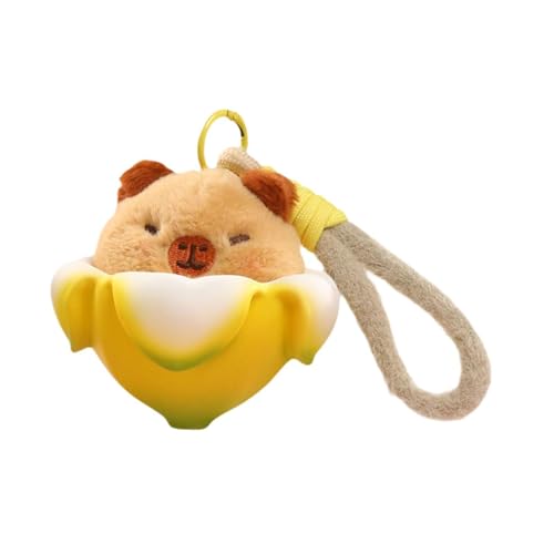 Perfeclan Push Keychain Animal Plüsch gefüllte Puppe tragbarer Plüschschlüsselring Weiche Beutel Anhänger Pendellzeug für Kinder Goodie Bag Füllstoffe, Braun Perfeclan Push Keychain Animal Plüsch gefüllte Puppe tragbarer Plüschschlüsselring Weiche Beutel Anhänger Pendellzeug für Kinder Goodie Bag Füllstoffe, Braun von Perfeclan