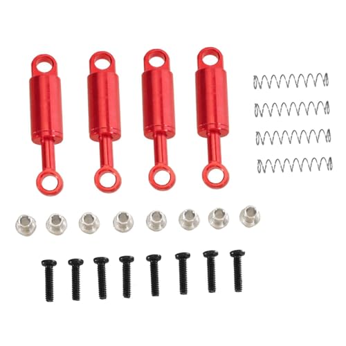 Perfeclan RC-Auto-Stoßdämpfer-Zubehör, 1/28, Aluminiumlegierung, Ersatz-RC-Autoteile, Federstoßdämpfer für 284161, 284010, 284131, K979, Rot Perfeclan RC-Auto-Stoßdämpfer-Zubehör, 1/28, Aluminiumlegierung, Ersatz-RC-Autoteile, Federstoßdämpfer für 284161, 284010, 284131, K979, Rot von Perfeclan