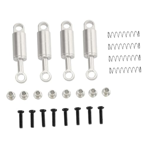 Perfeclan RC-Auto-Stoßdämpfer-Zubehör, 1/28, Aluminiumlegierung, Ersatz-RC-Autoteile, Federstoßdämpfer für 284161, 284010, 284131, K979, Silber Perfeclan RC-Auto-Stoßdämpfer-Zubehör, 1/28, Aluminiumlegierung, Ersatz-RC-Autoteile, Federstoßdämpfer für 284161, 284010, 284131, K979, Silber von Perfeclan