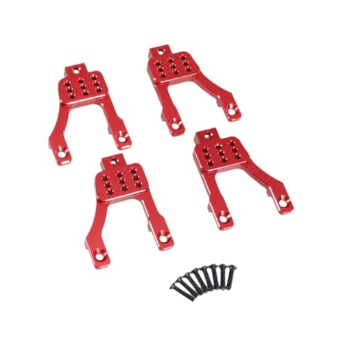 Perfeclan RC -Auto -Stoßturm -Set -Stoßhaufen Ersatz Hochleistungsverstellbarer Stoßdämpfer RC -Autoteile für 1/12 Mn128, Rot von Perfeclan