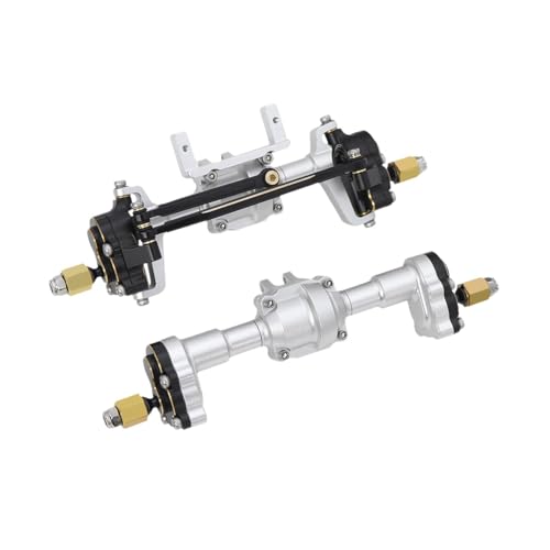 Perfeclan RC -Autoachse RC Accessoire RC Metallachse RC -Autoteilersatz für FCX24 K5 FCX18 1/24 1/18 Skala RC Car DIY ACCS, Vorne Und Hinten von Perfeclan