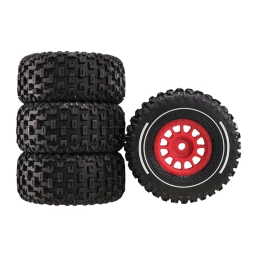Perfeclan RC-Autoreifen-Reifensatz 4X, einfach zu verwenden, professionell, mit 12-mm-Sechskant, praktische Teile, Ersatzteile, 65 mm, Reifen ersetzen, Rot Perfeclan RC-Autoreifen-Reifensatz 4X, einfach zu verwenden, professionell, mit 12-mm-Sechskant, praktische Teile, Ersatzteile, 65 mm, Reifen ersetzen, Rot von Perfeclan